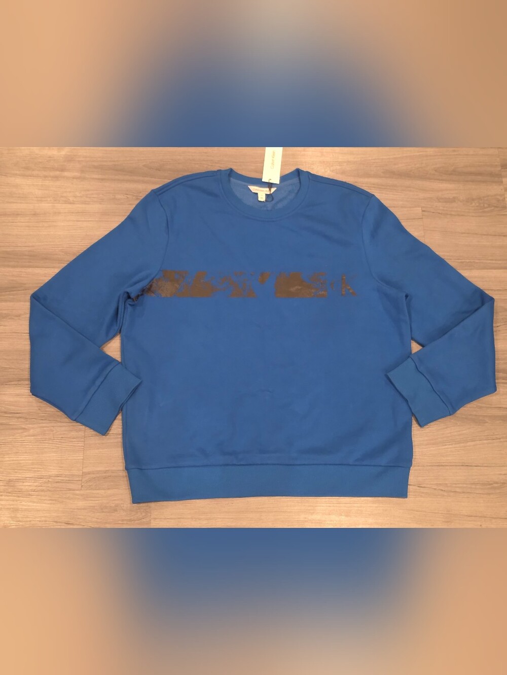 $70 Calvin Klein Jeans Men's Blue Crewneck Sweatshirt Blue NWT Large